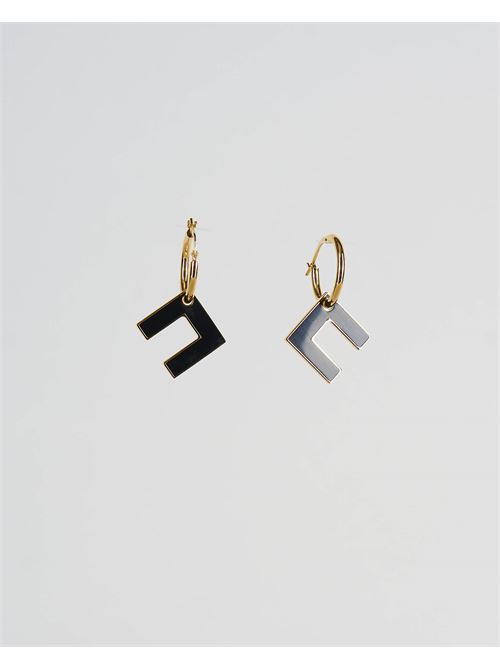 Hoop earrings with logo Elisabetta Franchi ELISABETTA FRANCHI | Earrings | OR63A42E2110